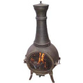 Chiminea (FSL072) Outdoor, Sunface Cast Iron Chiminea